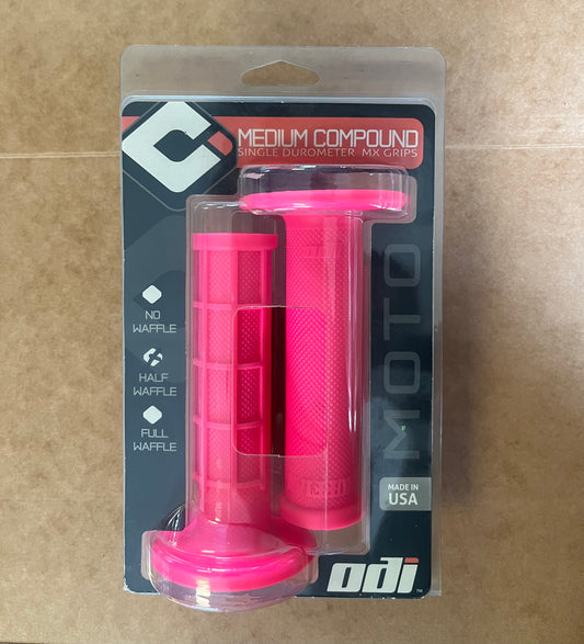 ODI Ruffian Half Waffle Pink Grips