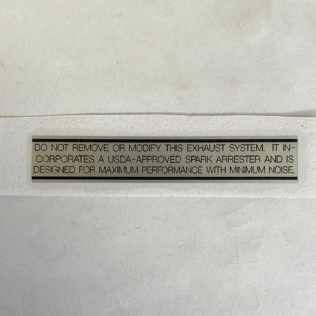 Honda XR75 Exhaust Warning Decal 1973-75